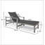 Chaise longue en bois et osier Hampton