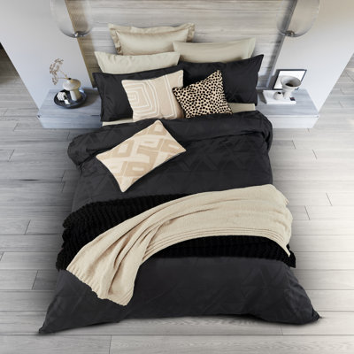 Kalama Satin Geometric Shapes Duvet Cover