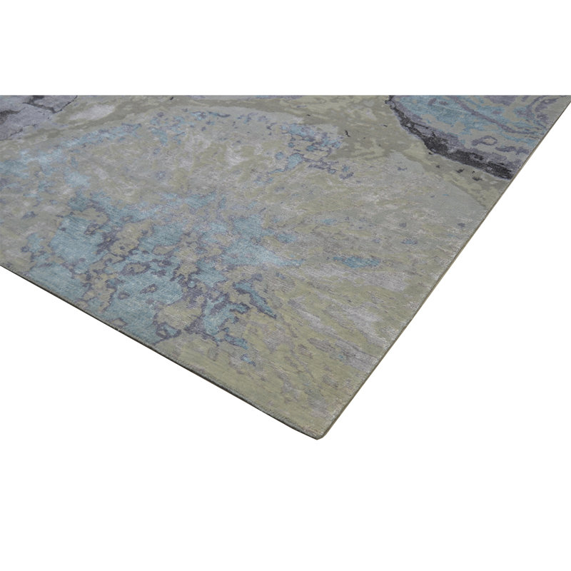 Abstract Area Rug in Gray, Rectangle 6' x 9'
