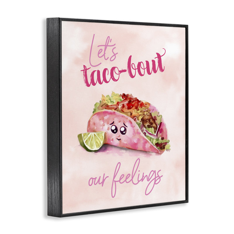 «Taco-Bout Our Feelings», estampe numérique par Ziwei Li, Giclée encadrée noir minuit, H 14 po x l 11 po