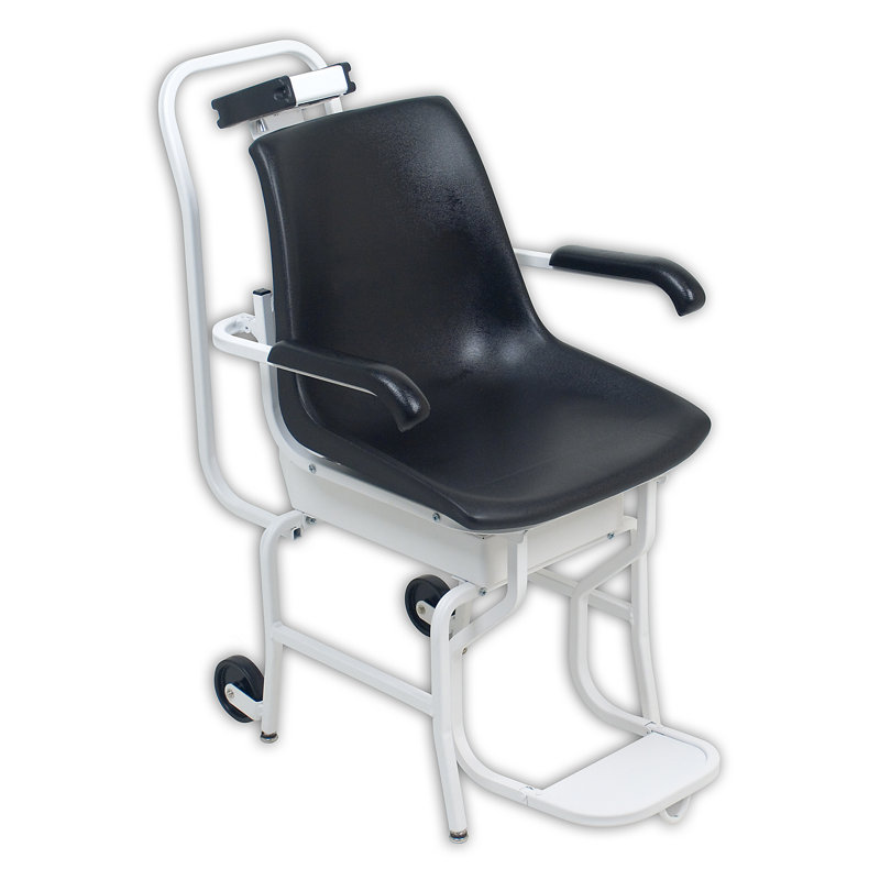 Pèse-personne numérique Detecto avec accoudoirs et repose-pieds relevables, 180 kg x 0,1 kg
