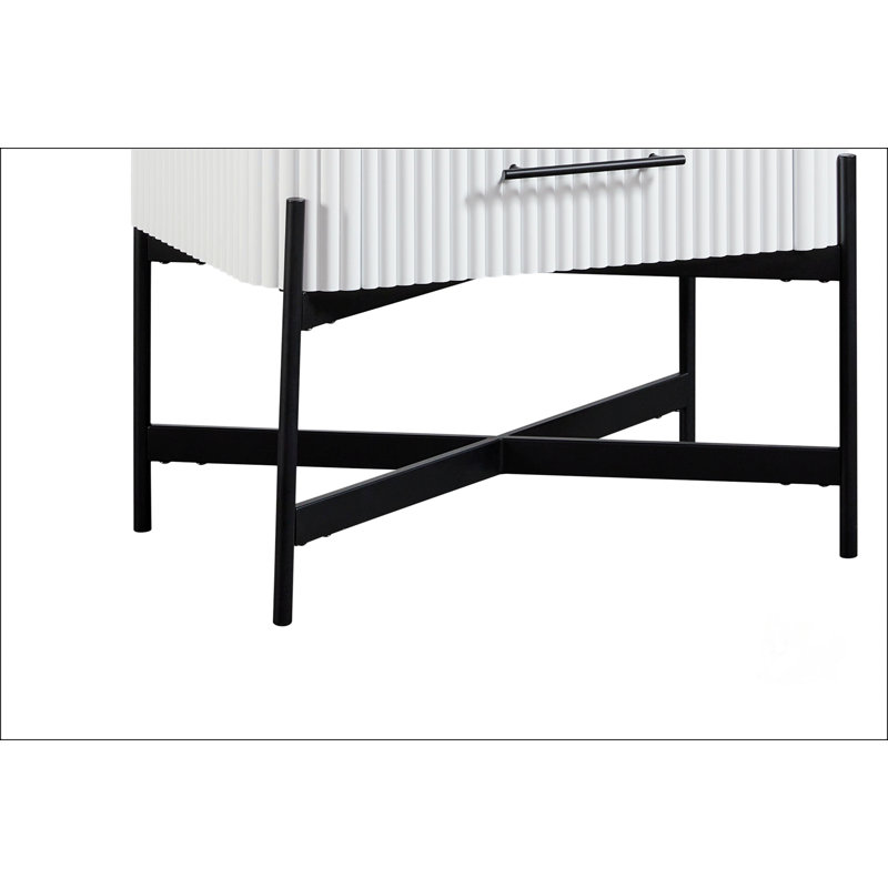 2 Drawer Nightstand - White