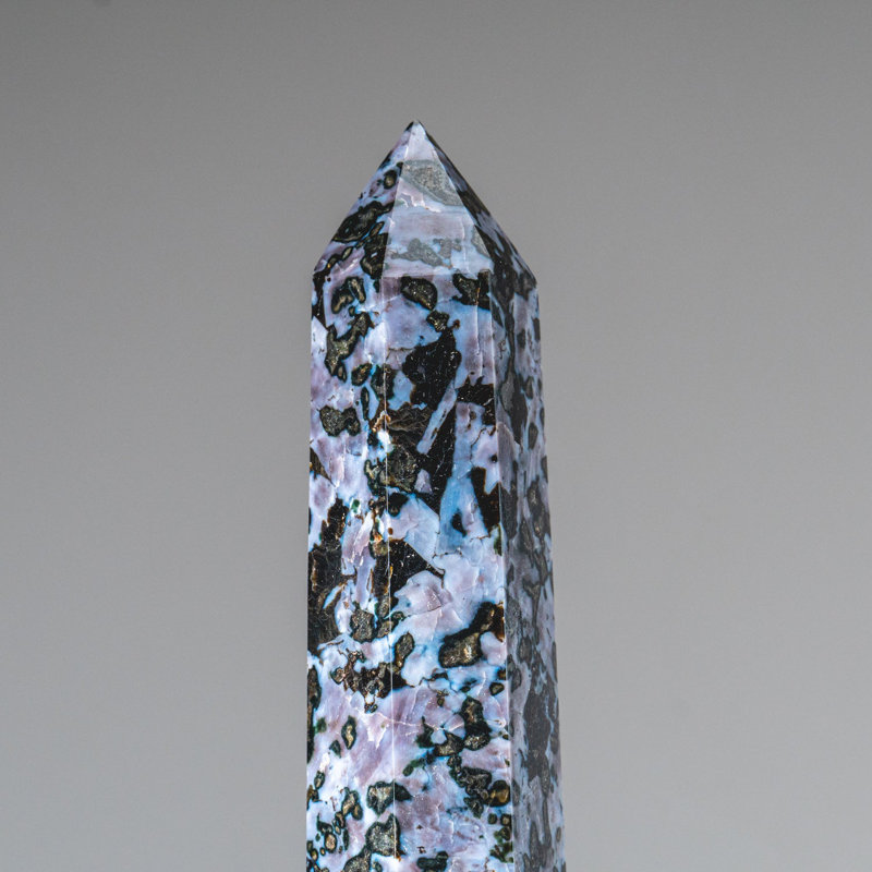 Genuine Polished Indigo Gabbro Point from Madagascar (0.88 Lbs)