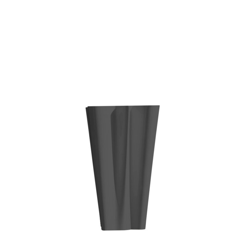 Bye-Bye Resin Pot Planter, 39.25" H x 23.5" W x 22" D, Anthracite
