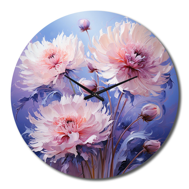 Cyprienne - Horloge murale florale, Grand