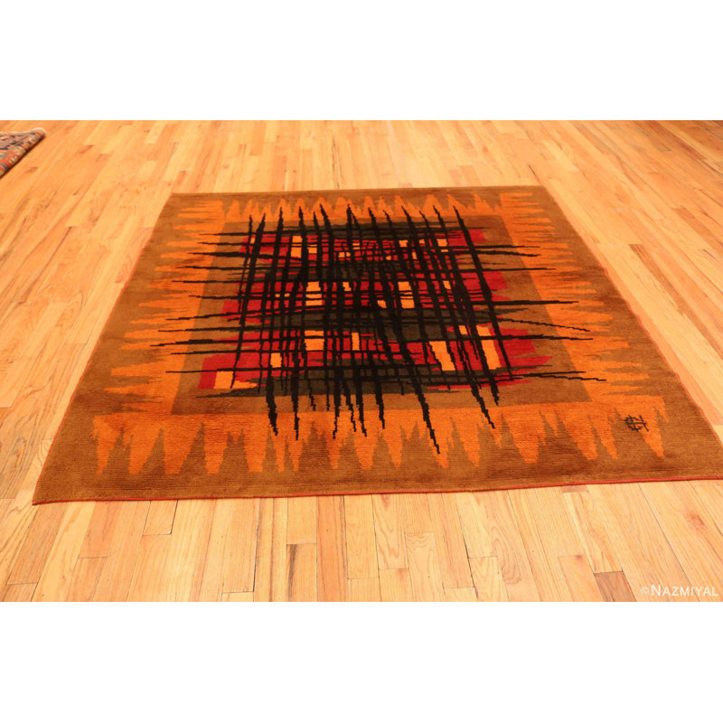 Scandinavian One-of-a-Kind Rectangle 6'7" X 7'3" Area Rug