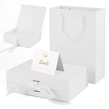 Custom Jewelry Gift Box with Lid Silver Set