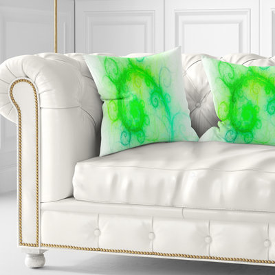 Magnifique motif vert vif - coussin imprimé abstrait