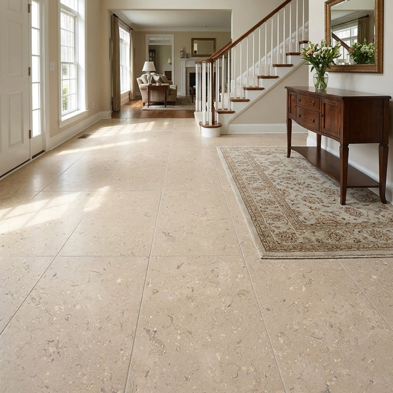 Caspian Almond Honed 12x24 Limestone Tile