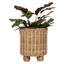 Provence Rattan 9.5" Round Planter - Whitewash