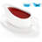 Gravy Boat with Saucer, Large White Ceramic
