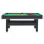 Table de billard 6 pieds avec plateau de tennis de table - noir avec feutre vert
