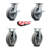 4 Piece Thermoplastic Rubber Caster Set