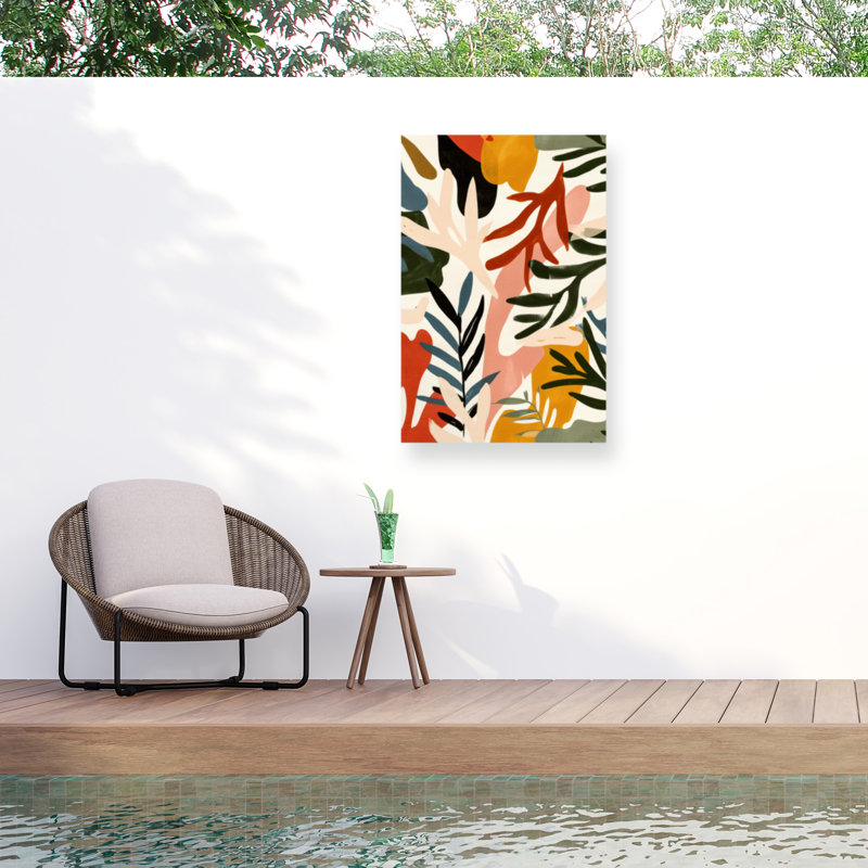 Treechild Wild Leafs Outdoor  Canvas, 12" H x 19" W