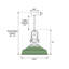 Luminaire suspendu industriel en forme de dôme 16 po Larkin