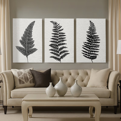 Forest Fern I - toile tendue sur mesure - 3 pièces