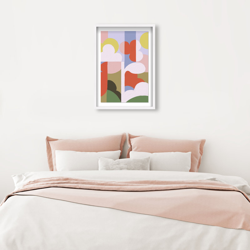 Cloud Pop Framed Graphic Art, 17.5"H x 25.5"W, White Shadowbox