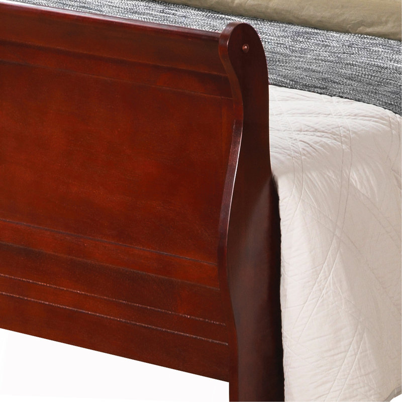 Charmant lit double traditionnel cerise pour plus de confort