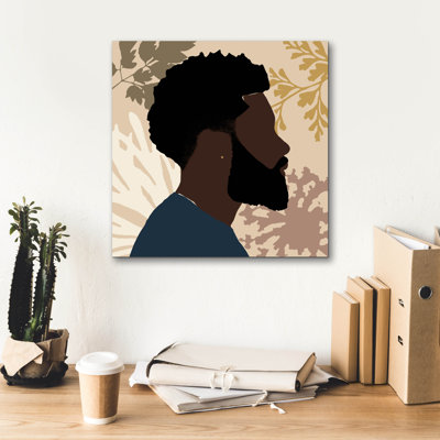  «Force et confiance 1» par Alonzo Saunders, art mural sur toile, 18 po x 18 po