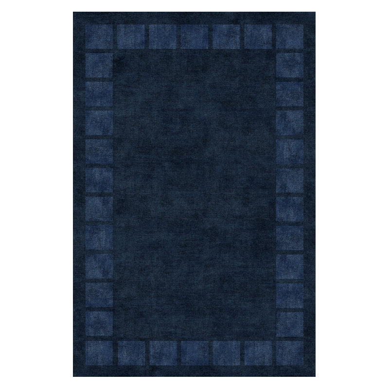 Washable Area Rugs Vintage Rug Non-Slip Low Pile Throw Soft Rugs_Blue, Rectangle 10' x 13'