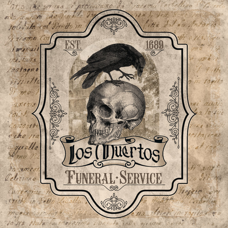 Service funèbre de Los Muertos, H 12 po x l 12 po