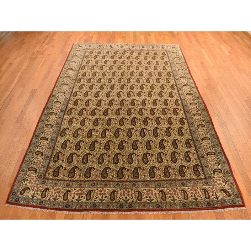 Tapis en laine noué à la main 7 pi 7 po x 10 pi 10 po