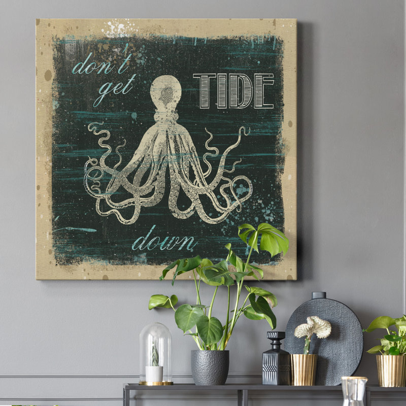 Tide Down - Impression sur toile tendue, H 24 po x l 24 po x P 1 po