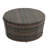 Outdoor Round Rattan Daybed Built-in Coffee Table Clamshell Patio Daybed Adjustable Canopy,Blue-126618462