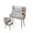 39.37"Light Luxury Gray Vanity With Mirror And Stool