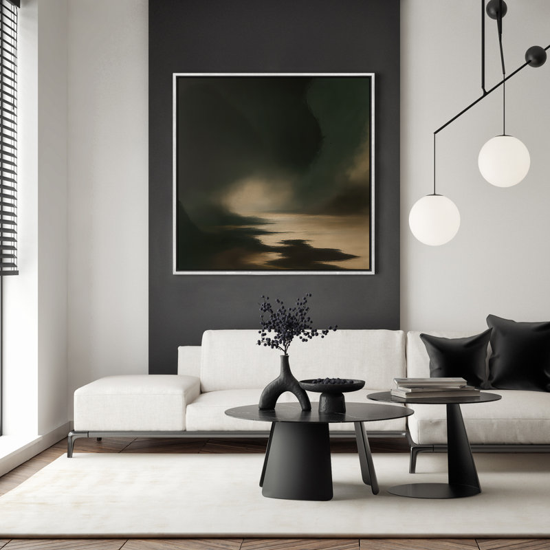 Art mural encadré abstrait rétro antique classique pour chambre à coucher, H 16 po x l 16 po, Blanc