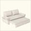 Canapé-lit convertible 3 en 1, canapé-lit gigogne multifonctionnel en velours avec deux positions de couchage réglables, canapé-lit gain de place pour salon ou chambre à coucher-1527787994