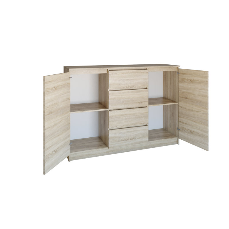 Tian 4 Drawer Combi Chest, Sonoma