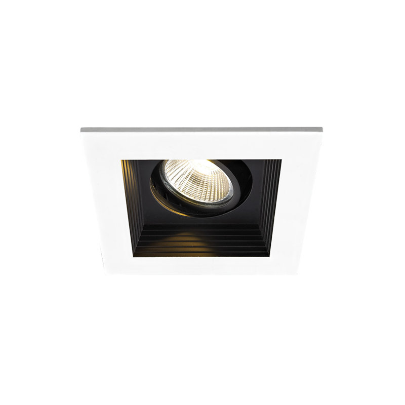 Mini ensemble d'éclairage à DEL encastré 3,5 po, 25 °, 4 000 K, Noir
