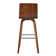 Aluin Mid-century Modern Swivel Counter or Bar Height Bar Stool in Faux Leather and Wood