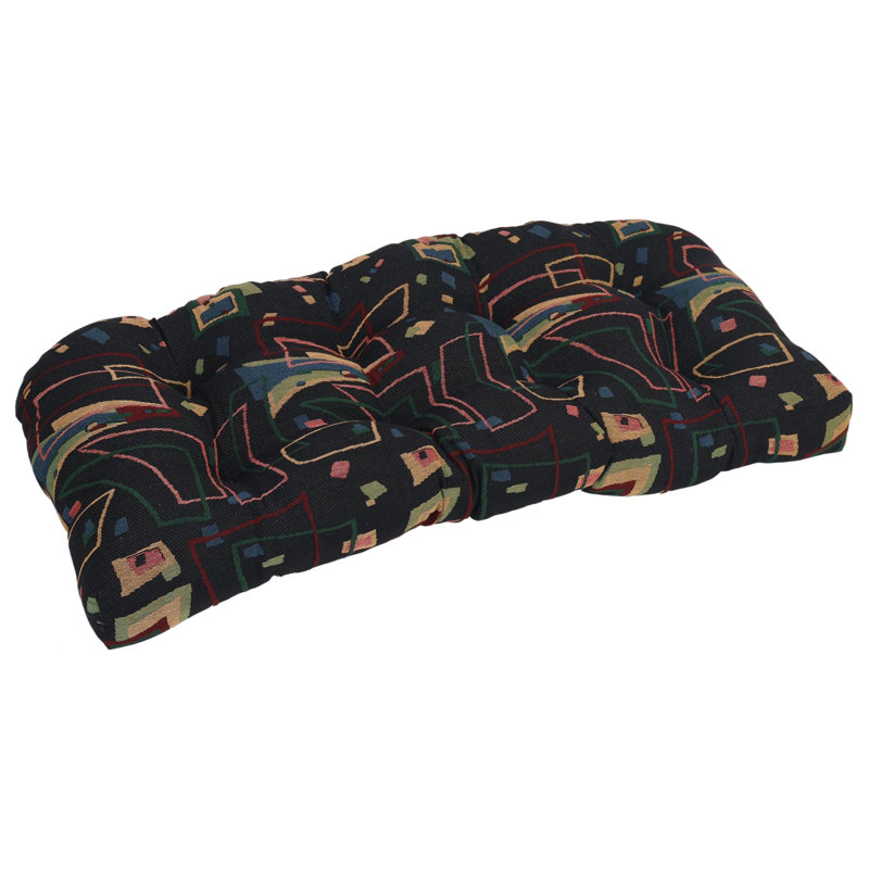 42-Inch By 19-Inch Rounded Back Tapestry Loveseat Cushion
