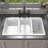 33" X 19" White Undermount Kitchen Sink Workstation Rectangular Sink Granite Composite Dual Mount Single Bowl Basin Farmhouse Deep Sink with Accessories