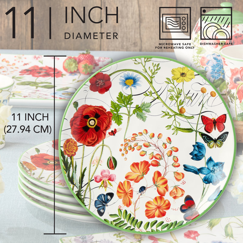 Ensemble de 4 grandes assiettes à effet de serre 11 po