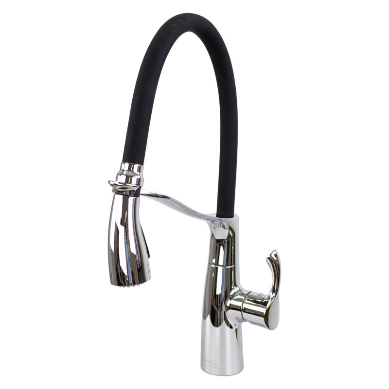 Transolid Organix Pull Down Kitchen Faucet, Polished Chrome