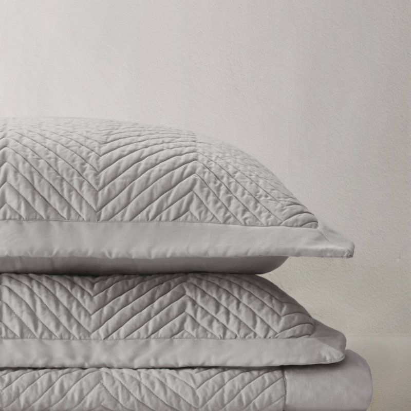 Breathable King Cotton Bedding Sets, Modern Light Gray Home Comfort