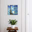 Key box for home, Opens to the left, 30x30x5, White, Stars in the sky in shades of blue, 