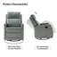 Fauteuil inclinable pivotant en similicuir McGuffey avec base en métal-1231533750
