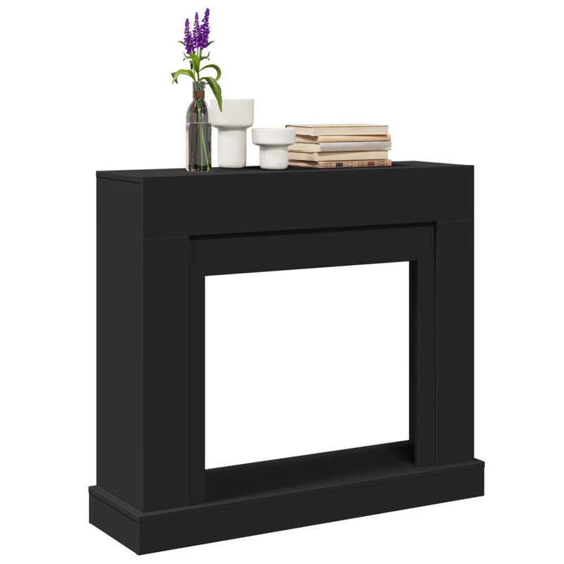 Fireplace Surround 30 Cm Engineered Wood, Black, 87.5cm H x 100cm W x 30cm D