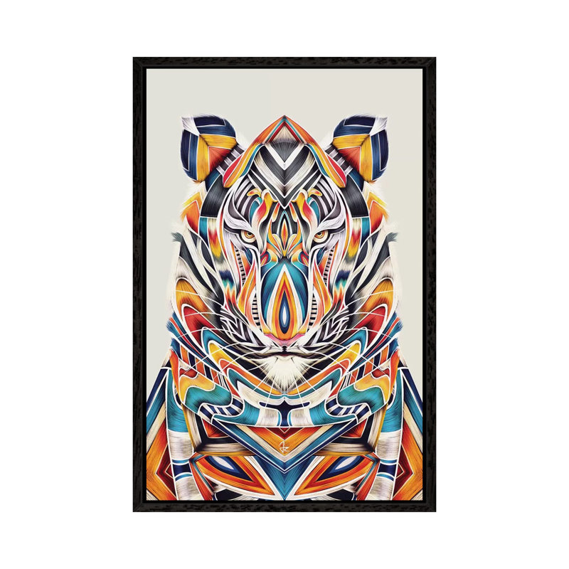 Tygr 1 Piece Wall Art on Canvas, 101.6 cm H x 66.04 cm W, Black Framed Canvas