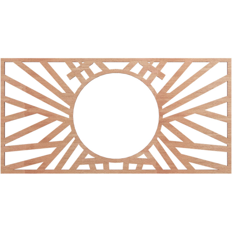 Médaillon de plafond 22 po x 22 po x H 11 po x P 8 1/8 po x T 1/4 po, Cerisier, H 11 po x l 22 po x P 0,25 po