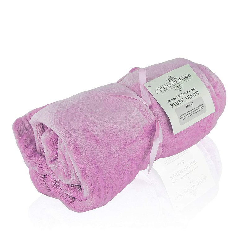  Jeté en polyester de luxe, L 30 po x L 40 po, Ivoire ivoire