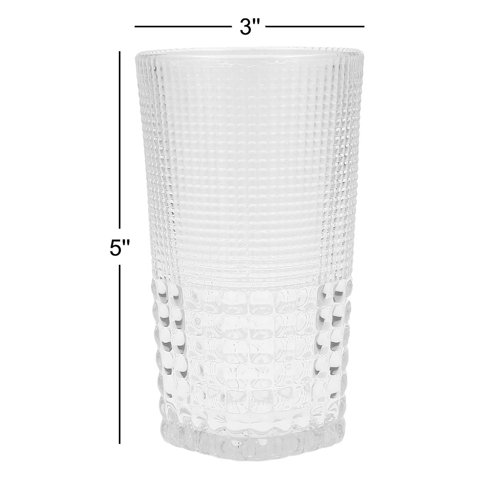 Malcolm Drinking Glass, 15 oz., Gray