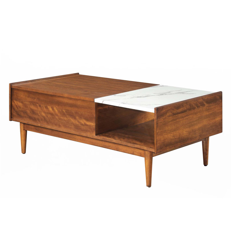 Table basse 1Pc avec plateau en faux marbre