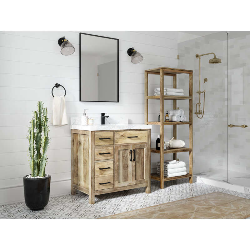 Ensemble de meuble-lavabo simple 36 po avec plateau Jadyen, Venatino