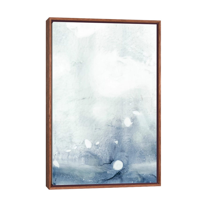 «Rain Bead II» par Ethan Harper - reproduction d'art, Toile avec cadre en bois brun classique, H 48 po x l 32 po x P 1,5 po