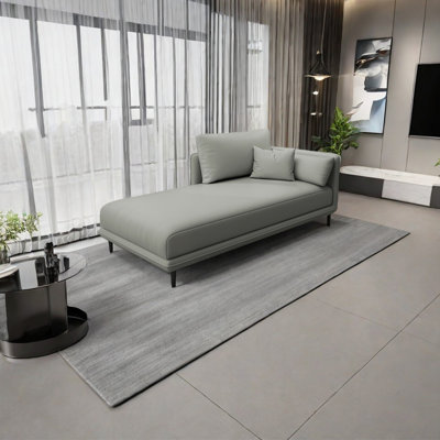 Leather recliner with stainless steel legs